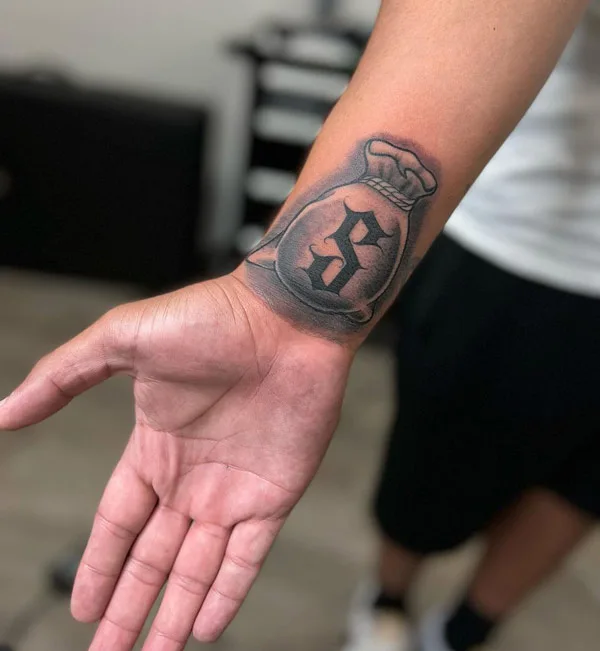 Money bag tattoo 37