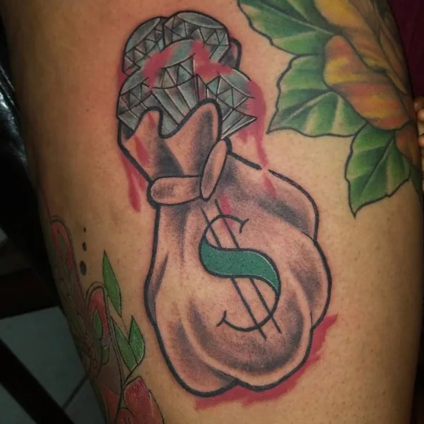 Money bag tattoo 4