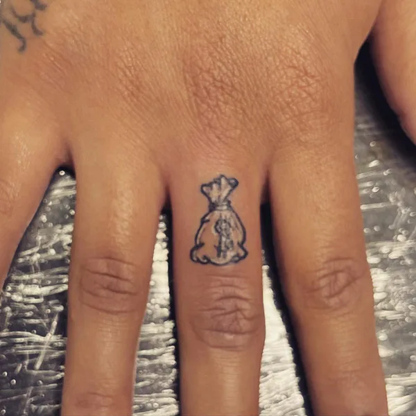 Money bag tattoo 41