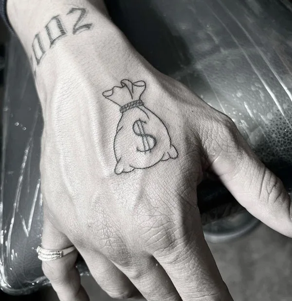 Money bag tattoo 44