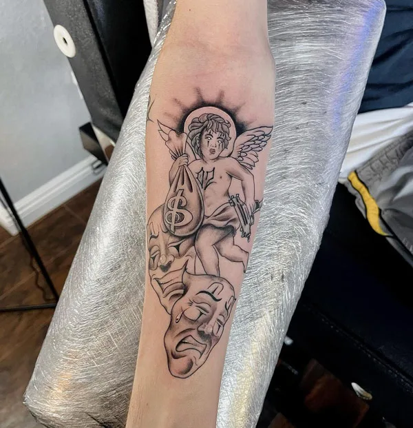 Money bag tattoo 48