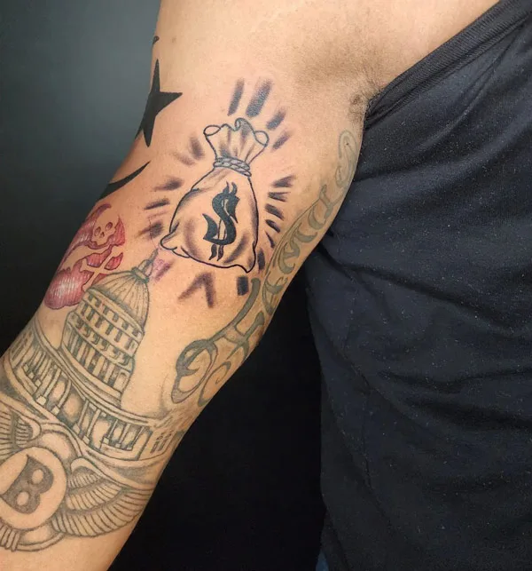 Money bag tattoo 49