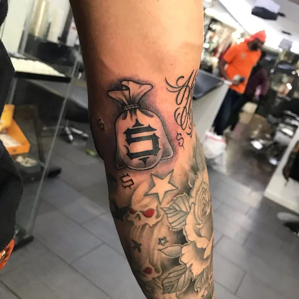 Money bag tattoo 5