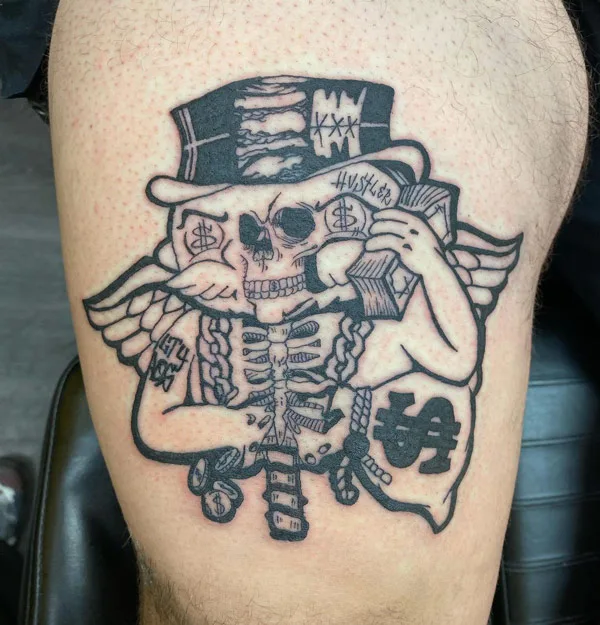 Money bag tattoo 50