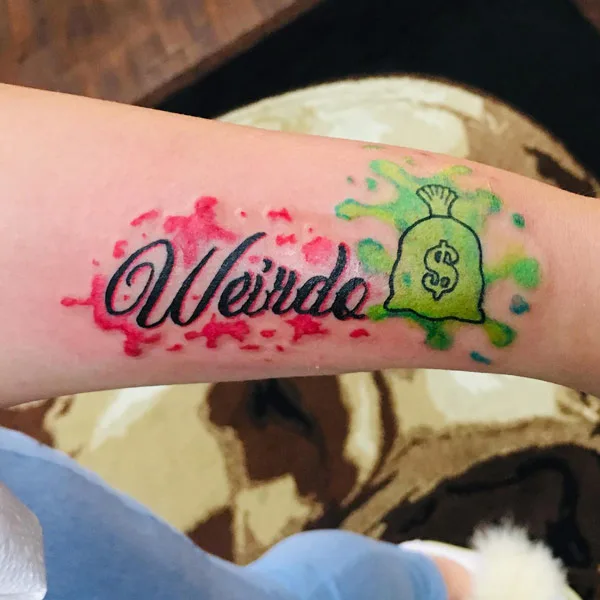 Money bag tattoo 6