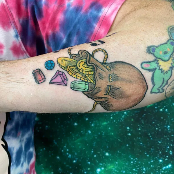 Money bag tattoo 8