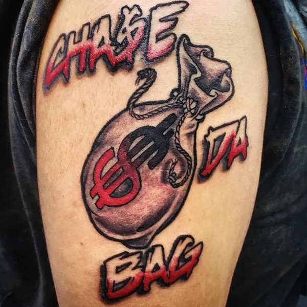 Money bag tattoo 9