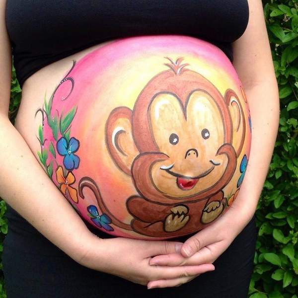 Monkey Belly Button Tattoo 2