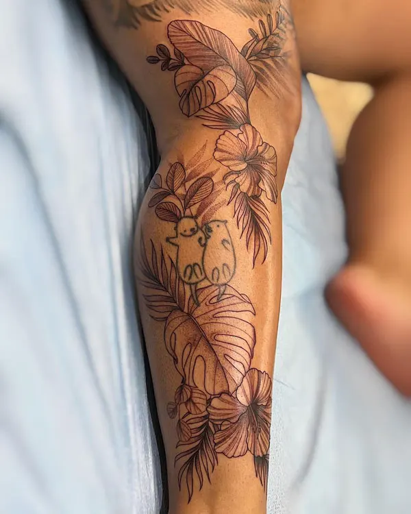 Monstera Leaf Tattoo 3