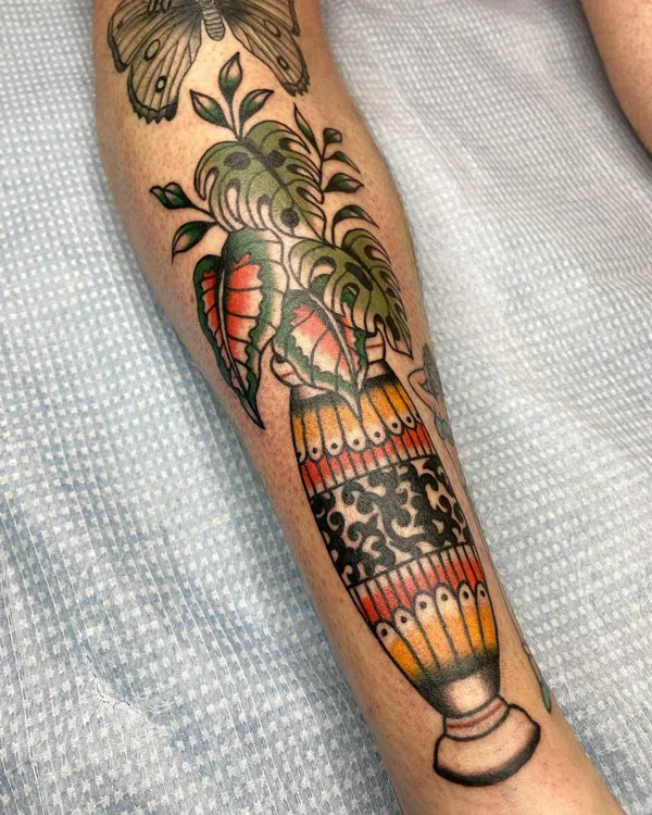 Monstera tattoo 11