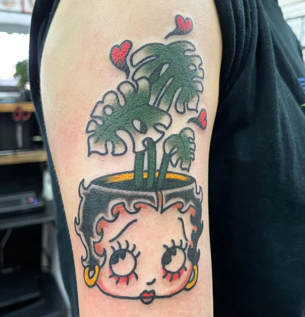 Monstera tattoo 12
