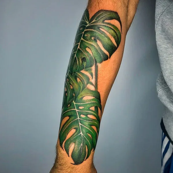 Monstera tattoo 15
