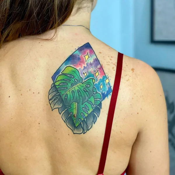 Monstera tattoo 19