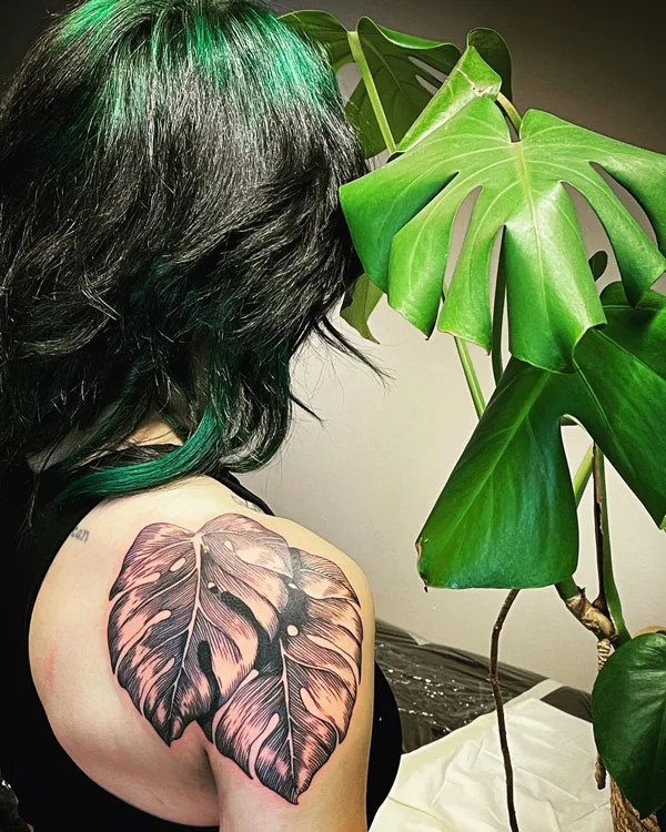 Monstera tattoo 20