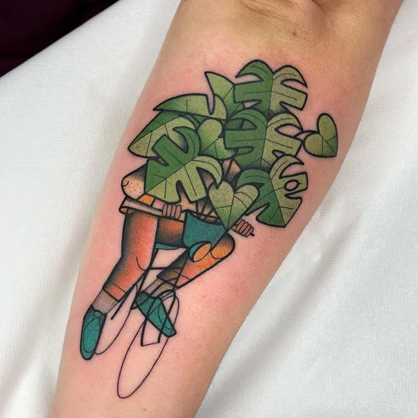 Monstera tattoo 21
