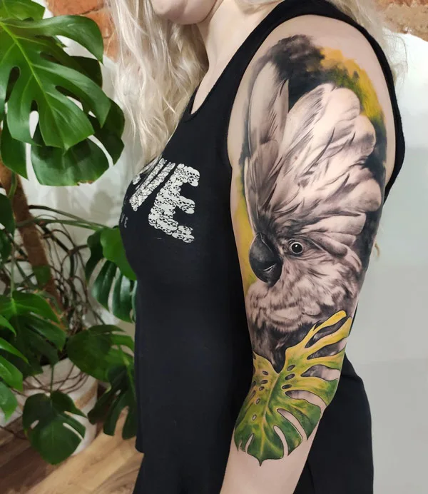 Monstera tattoo 23