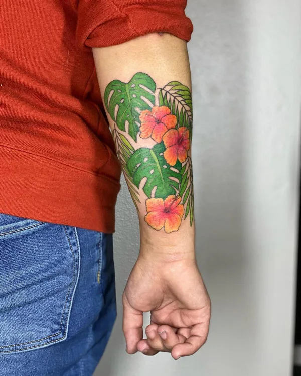 Monstera tattoo 25