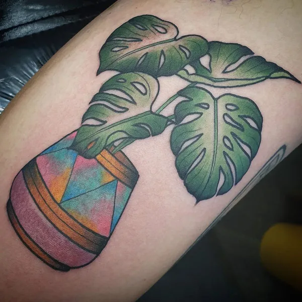 Monstera tattoo 28