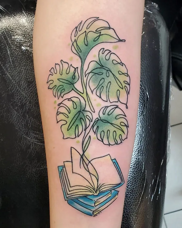 Monstera tattoo 29