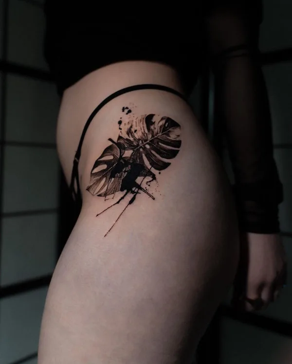 Monstera tattoo 33