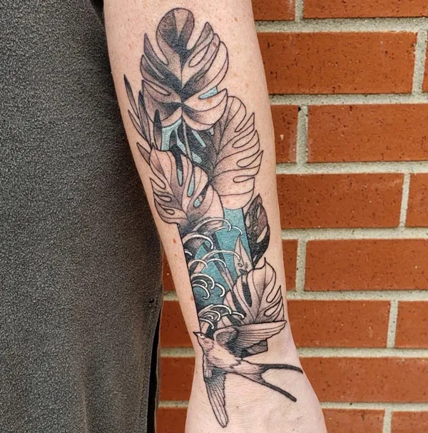 Monstera tattoo 37
