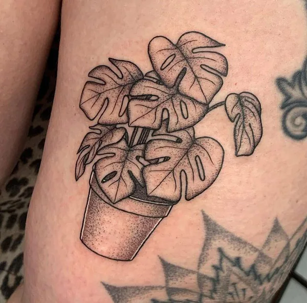 Monstera tattoo 40