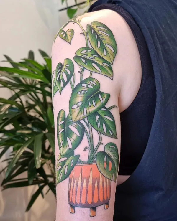 Monstera tattoo 41