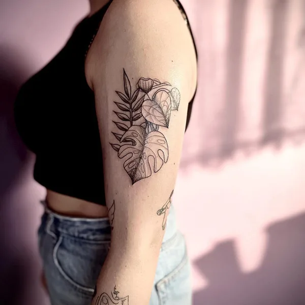 Monstera tattoo 45