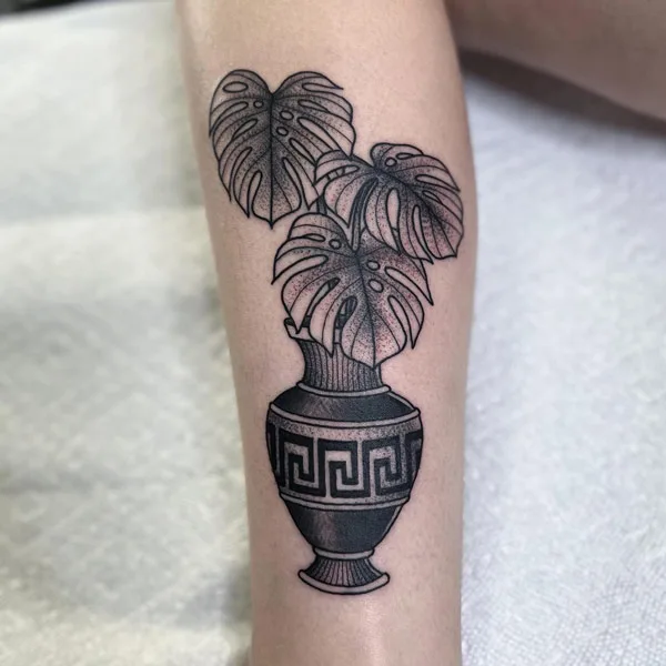 Monstera tattoo 49