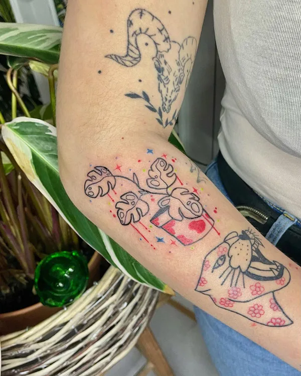 Monstera tattoo 52