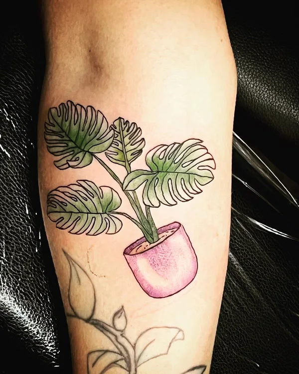 Monstera tattoo 54