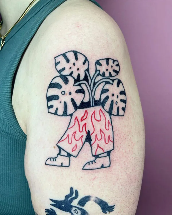Monstera tattoo 57