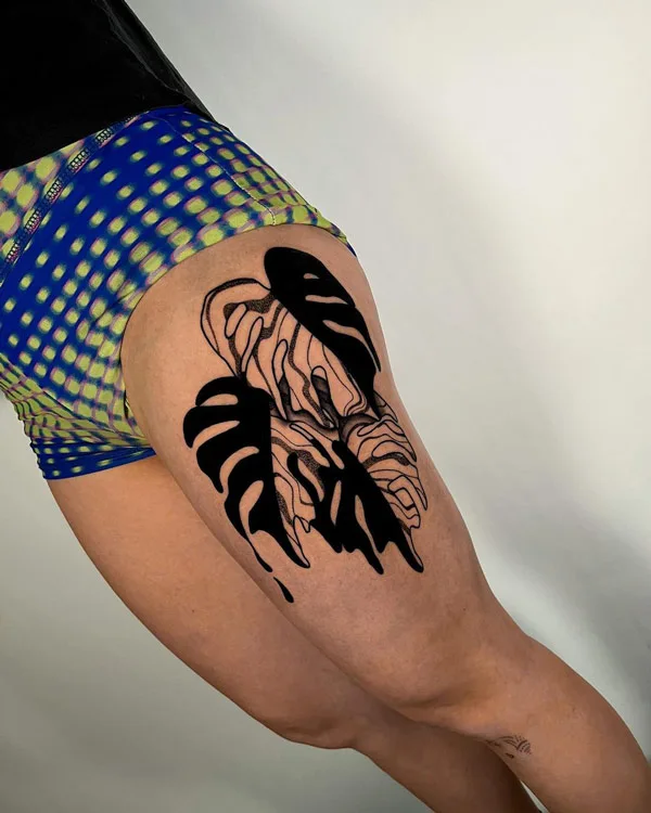 Monstera tattoo 58