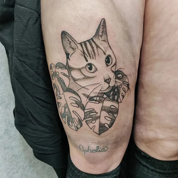 Monstera tattoo 59