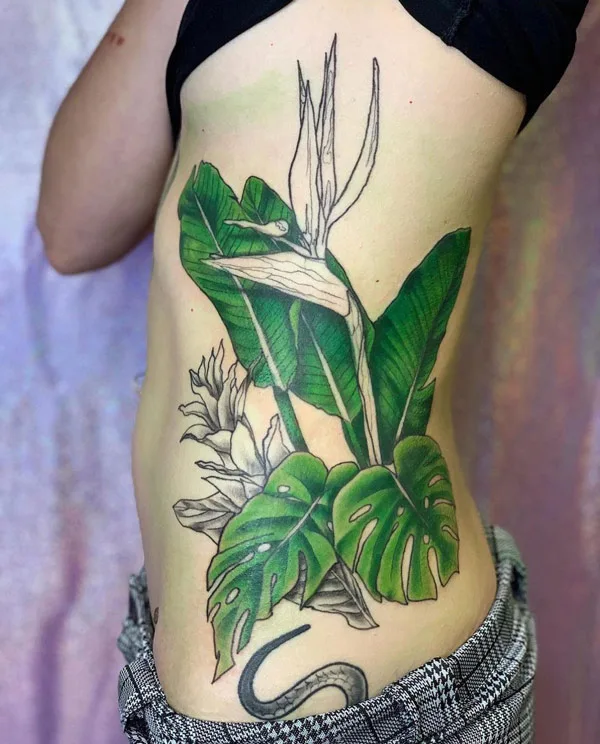 Monstera tattoo 66