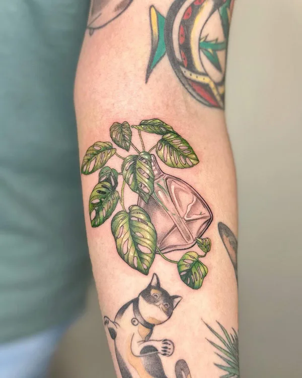 Monstera tattoo 67