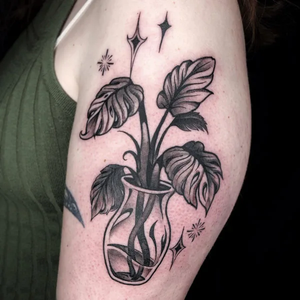 Monstera tattoo 68