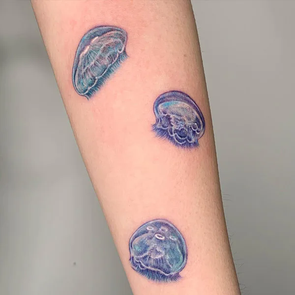 Moon Jellyfish Tattoo 2