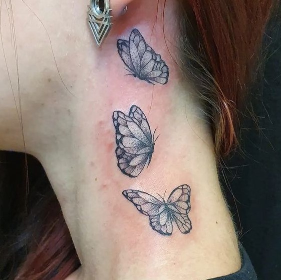 More Than One Tattoo Design Behind the Ear