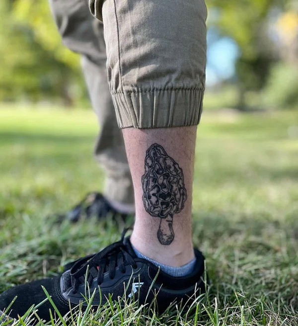 Morel Mushroom Tattoo 1