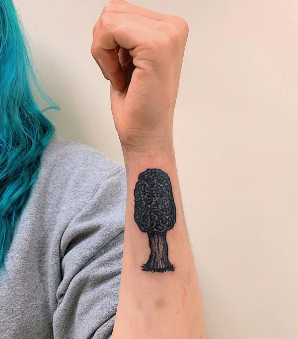 Morel Mushroom Tattoo 2
