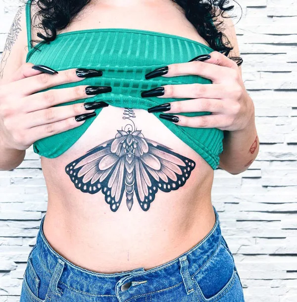 Moth Butterfly Tattoo 2