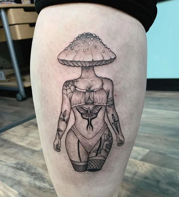 Mushroom Lady Tattoo 2
