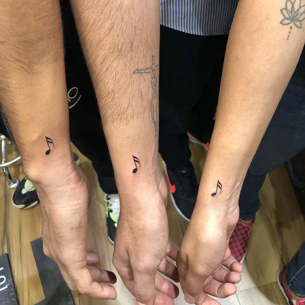 Music Note Best Friends Tattoo