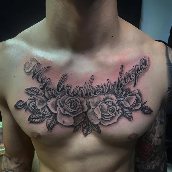 My Brother's Keeper Chest Tattoo