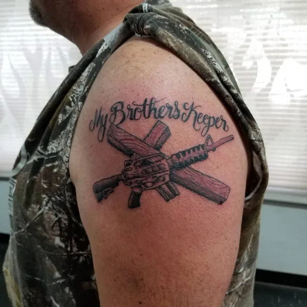 My Brother's Keeper Cross Tattoo 2