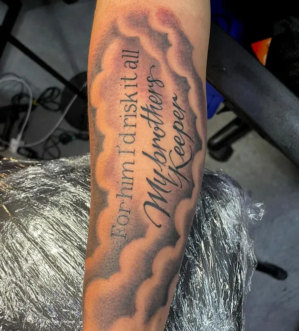 My Brother's Keeper Forearm Tattoo 1