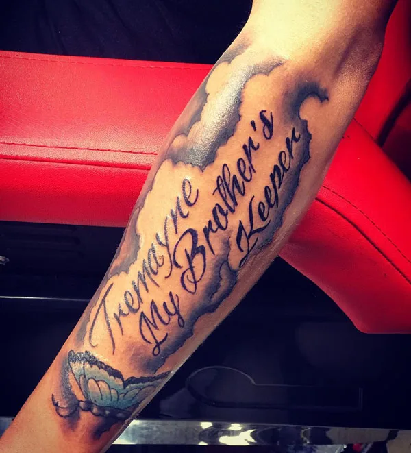 My Brother's Keeper Forearm Tattoo 2