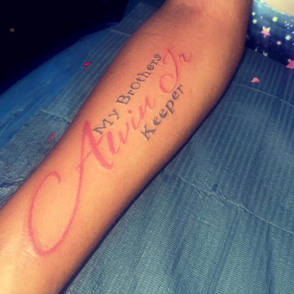 My Brother's Keeper Name Tattoo 1