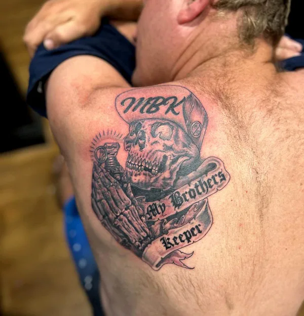 My Brother's Keeper Skull Tattoo